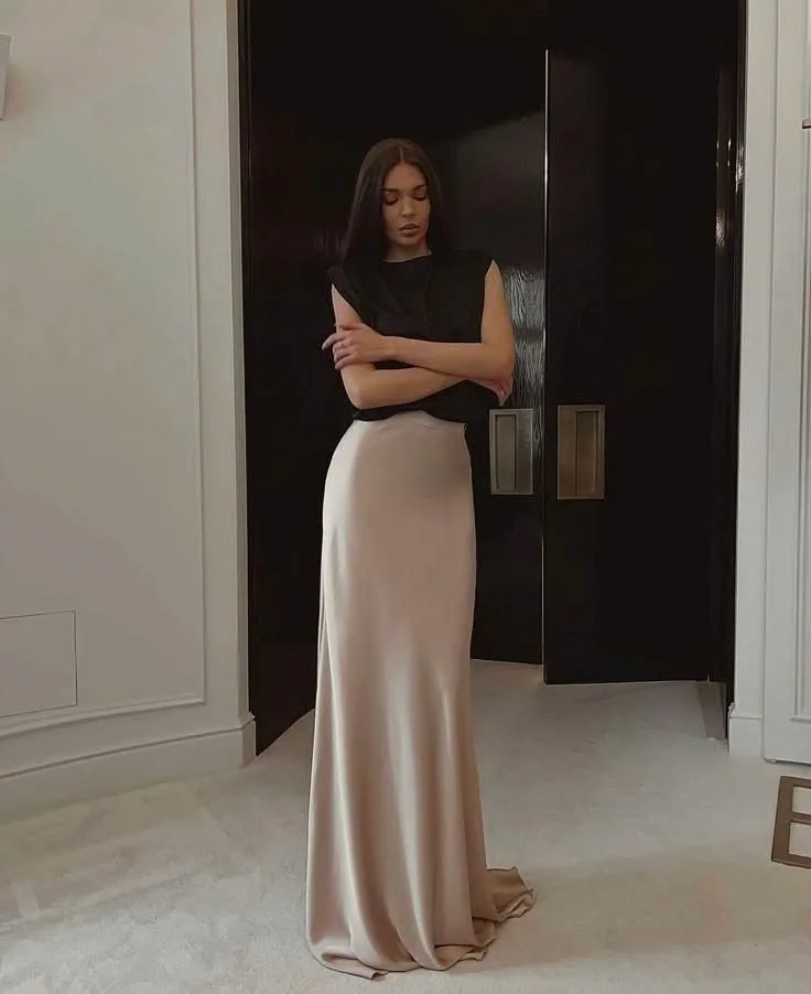 쑤저우 실크 머메이드 피쉬테일 맥시 스커트 - 1